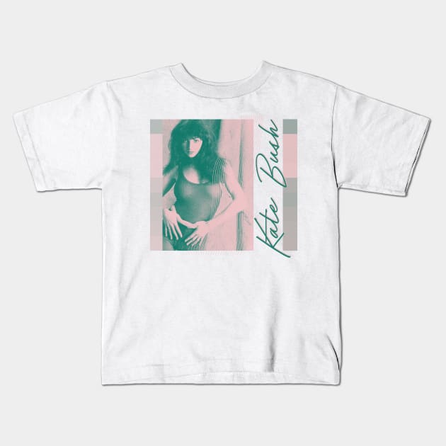 Kate Bush / Retro Aesthetic Style Fan Art Kids T-Shirt by unknown_pleasures